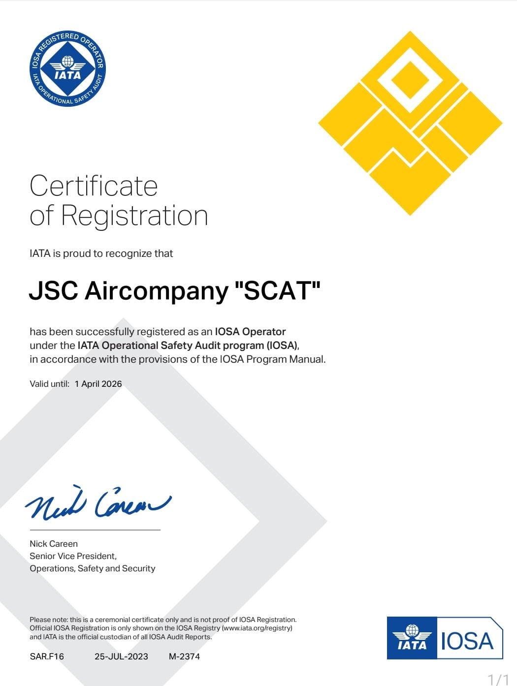 SCAT Airlines 